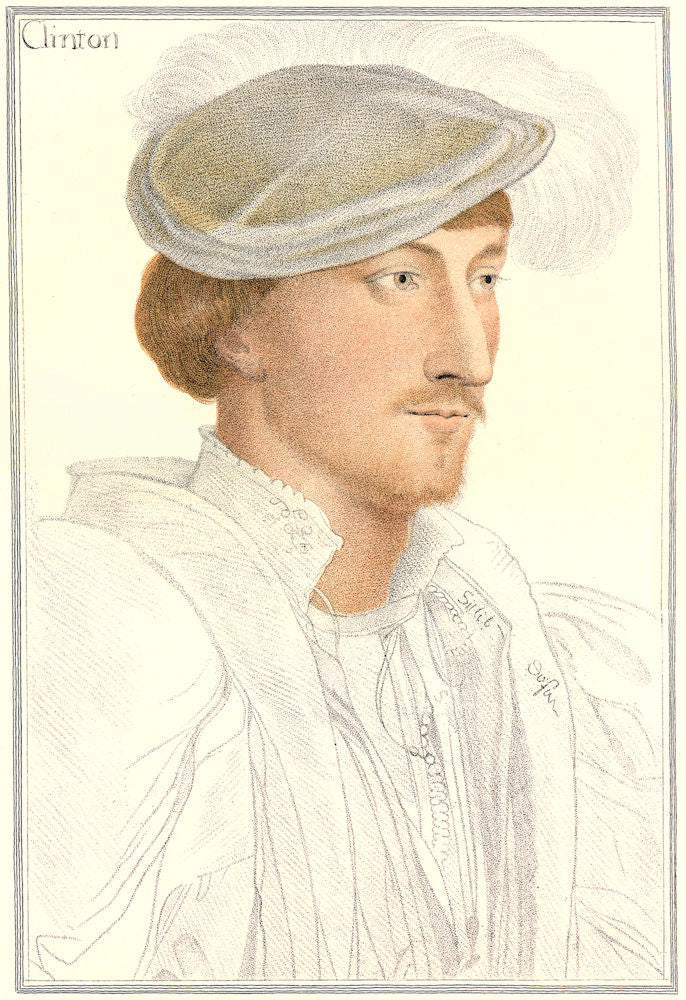 Edward Fiennes/Clinton 1st Earl Lincoln Bartolozzi/Holbein Henry VIII court 1884